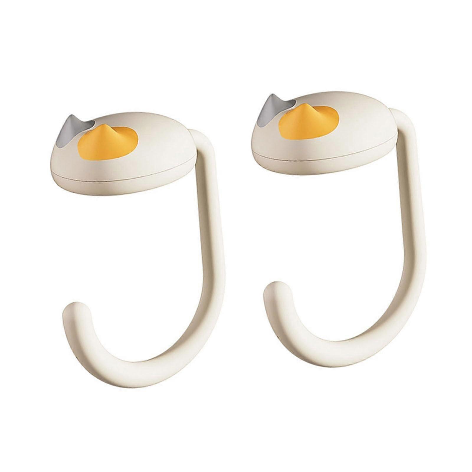 Pack of 2 Sturdy PP Cats Head Wall Hook Portable Accessory for Hanging Clothes Hats Home and Garden Decoration