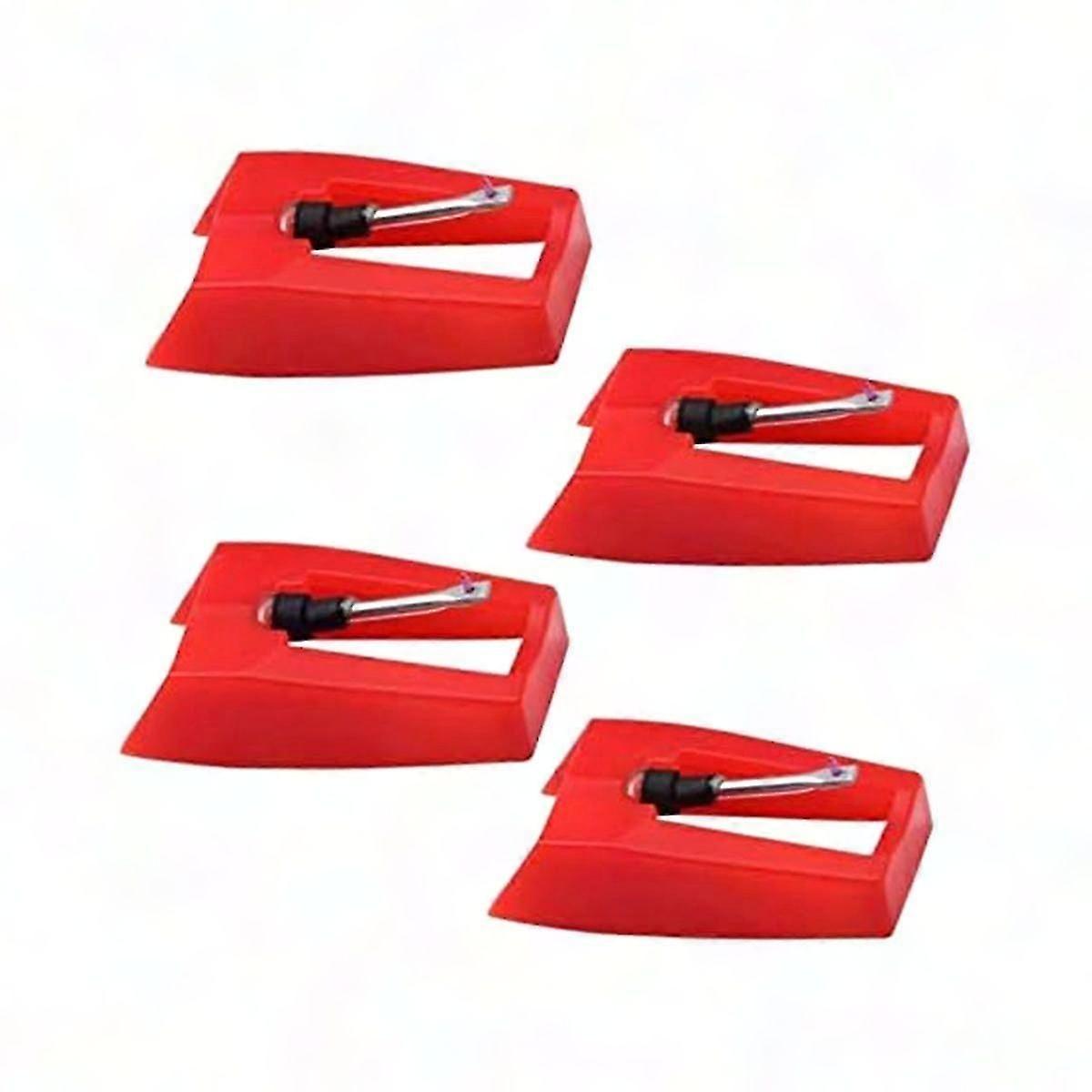 4 Pack Ruby Record Player Needle Stylus Replacement for Turntable Gramophone Vinyl Player