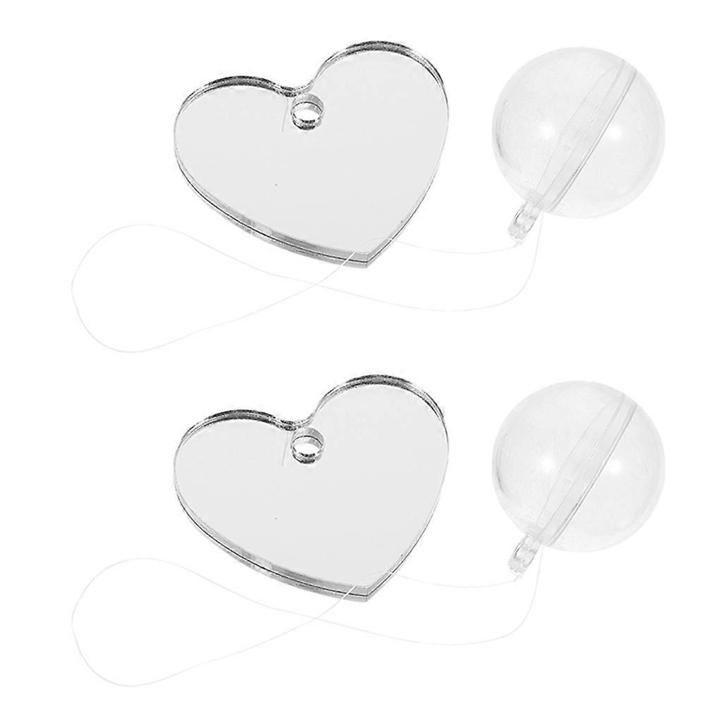 WORGEOUS 2 Sets Fish Tank Decorations British Sponge Ball Pulley Deck Transparent