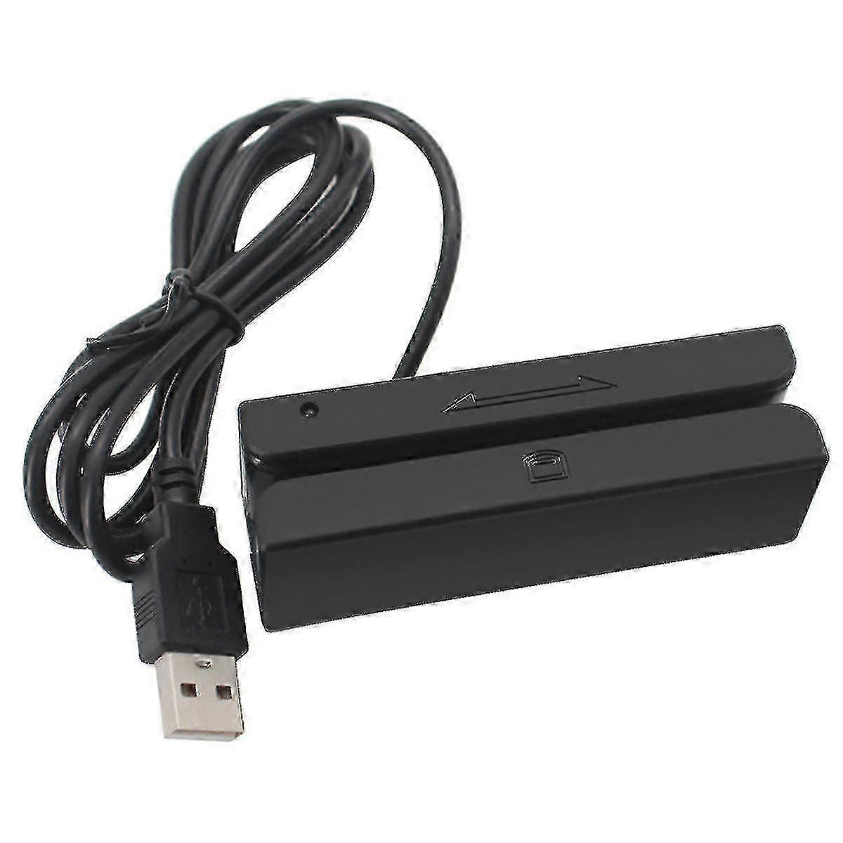 Lettore di carte magnetiche USB MSR90, lettore di carte a strisce magnetiche a 3 tracce, mini lettore di carte per PC USB