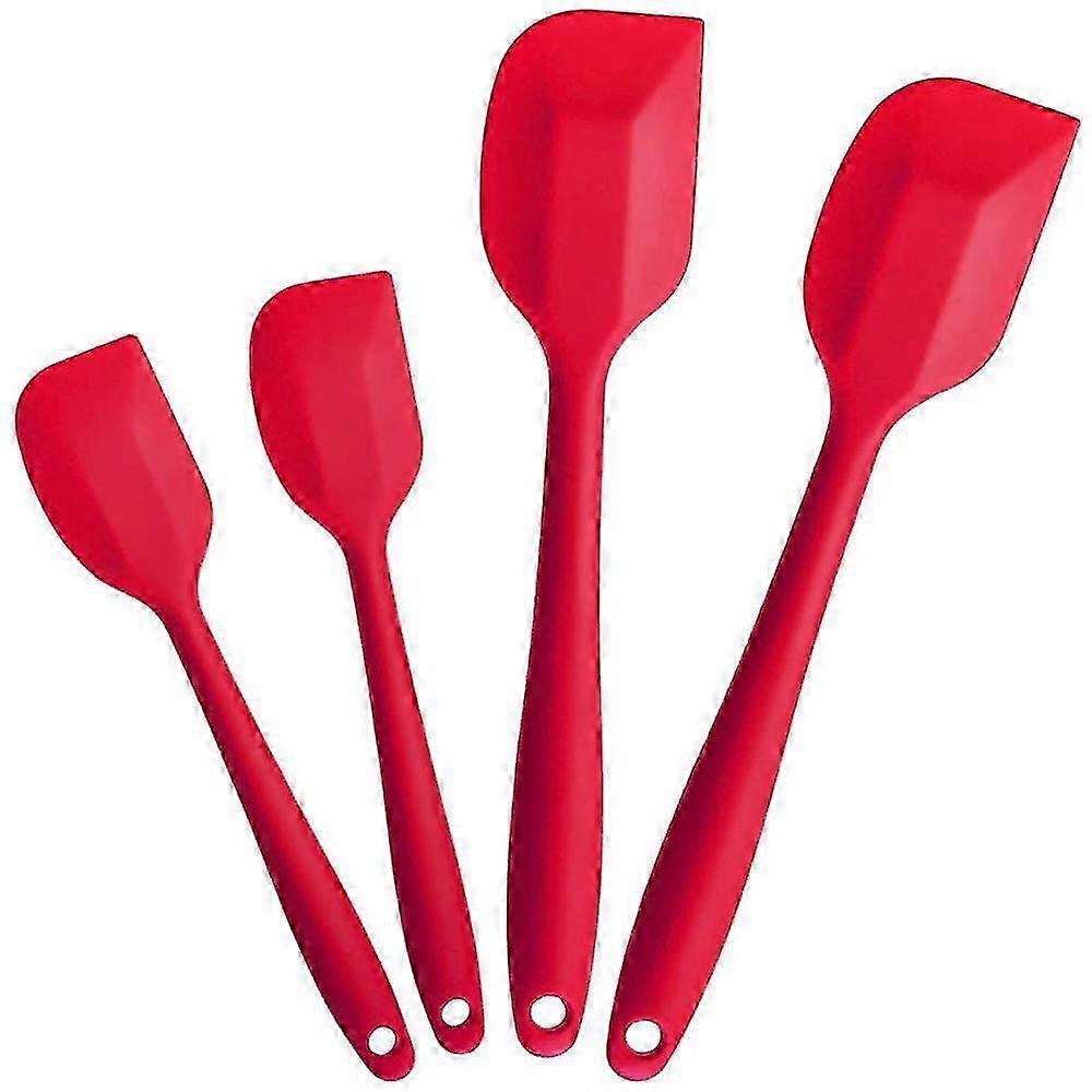 Set Of 4 Silicone Spatulas For Baking Mixing Bpa Free Heat Resistant