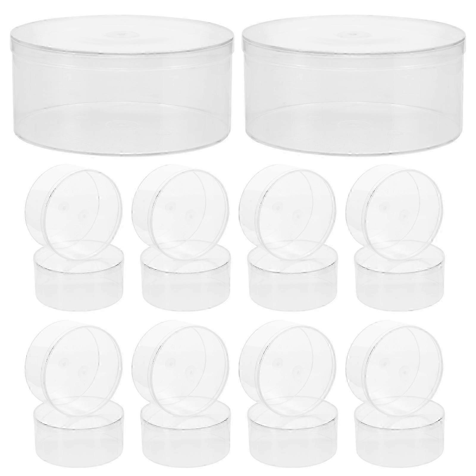 12pcs Reusable Airtight Plastic Food Storage Containers for Snacks, Dried Fruits & More, 12x12x5.3cm Clear BPA-Free Boxes