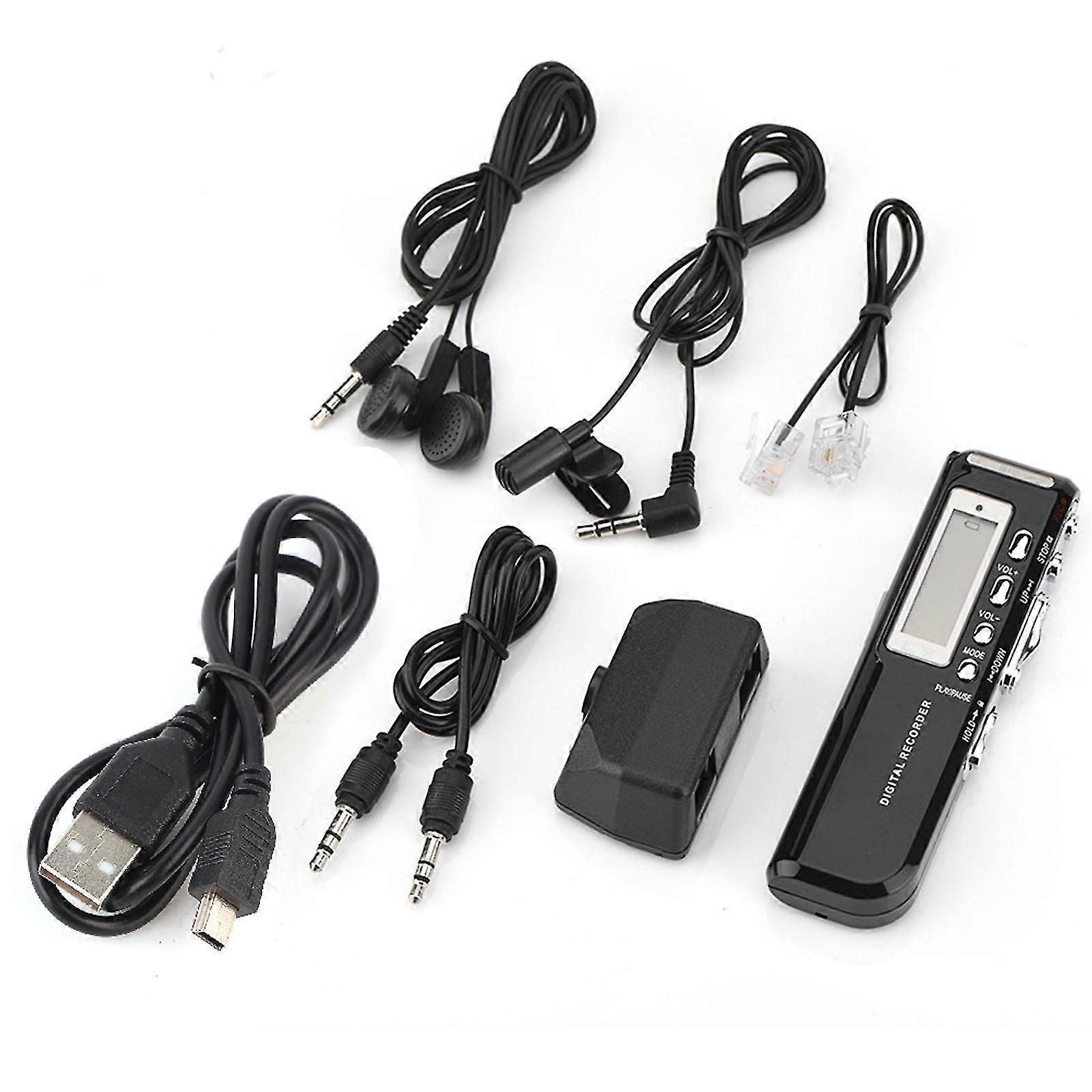 Digital voice recorder with 8GB memory, automatic recording, mini audio recorder