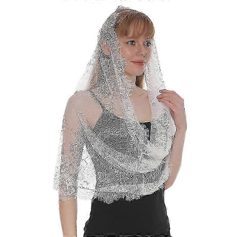 Mantilla Peçeleri Katolik Başörtüsü Eşarp İspanyol Mantillas Kilise Kadınları İçin