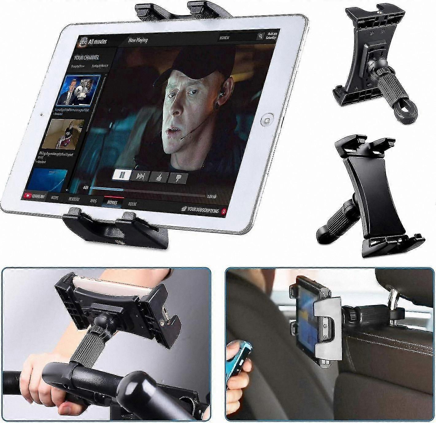 Universal Tablet Holder for Exercise Bikes, Treadmills, and Gym Handlebars with Adjustable Mount