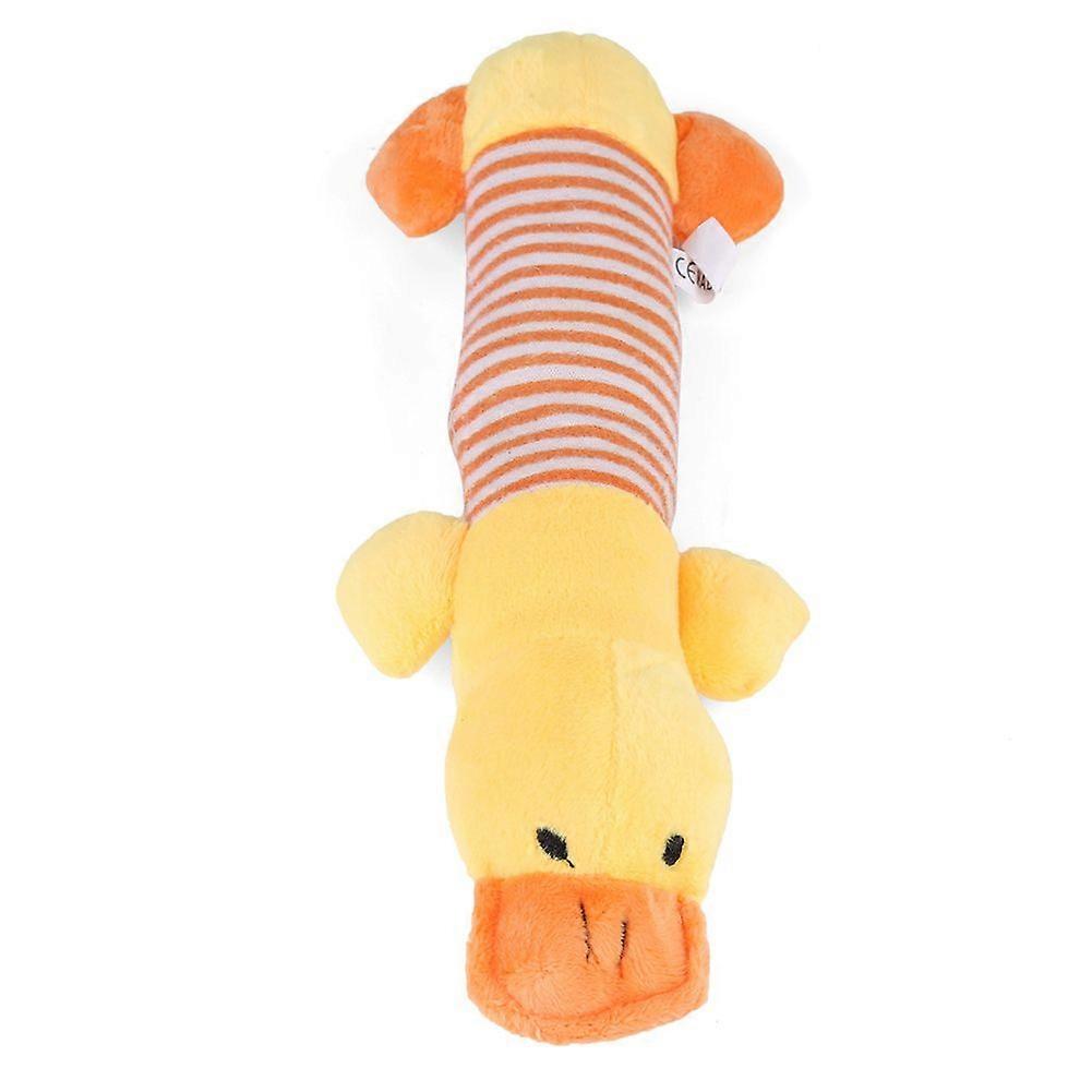 3 Different Animal Shape Types Pet Toy Puppy Chew Squeaky Plush Sound for Gift Yellow Duck