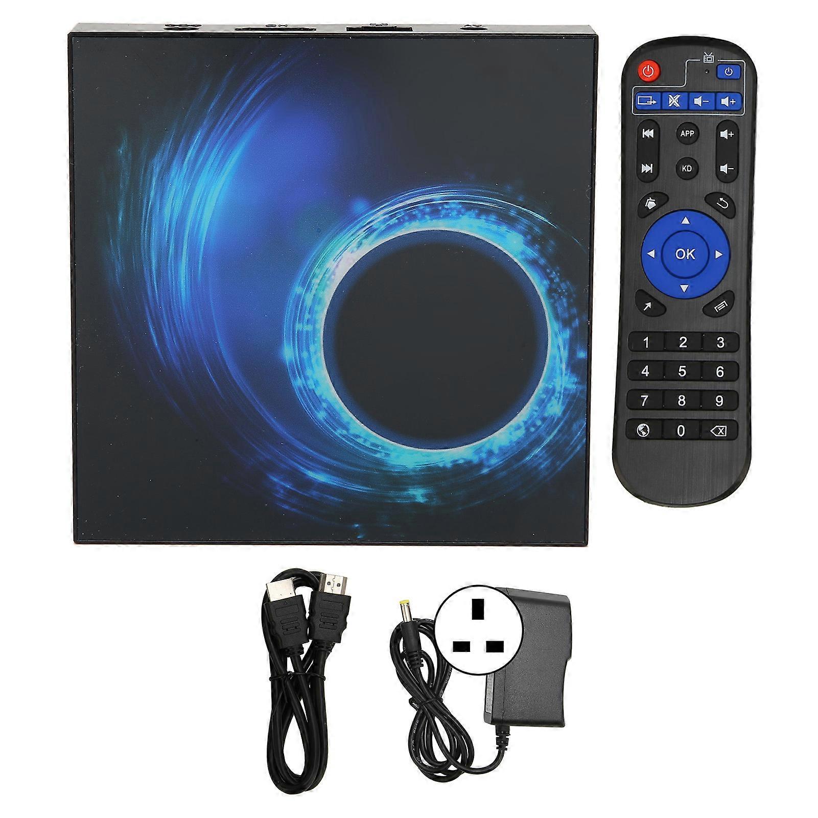 Android 10.0 TV Box 2GB RAM 16GB ROM, 6K 3D, Dual WiFi, H616 Quad Core, UK Plug