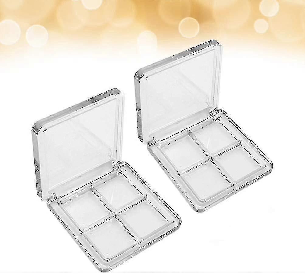 Transparent replaceable empty eyeshadow palette, two-piece set, portable and easy to choose colors