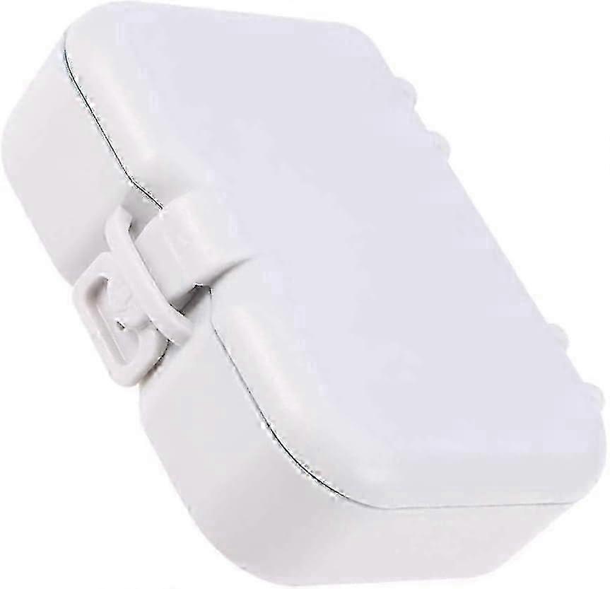 ポータブル義歯ケース、クリーニングブラシ&ミラー付き