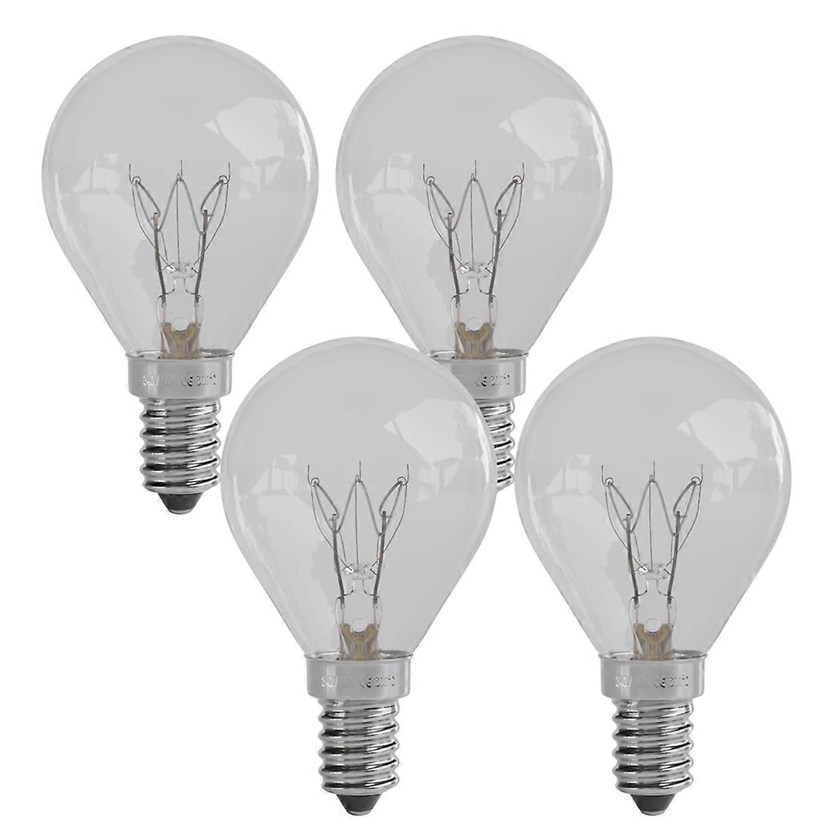 G45 Mini Globe Light Bulbs 40W with E27 Base, Round Incandescent Bulbs for Small Appliances, Ovens, Microwaves