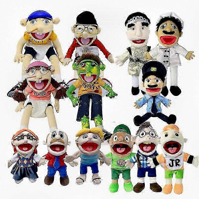 2025 Large Soft Hand Puppet Plush Toy Set for Kids - Jeffy and Feebee Inspired Gifts