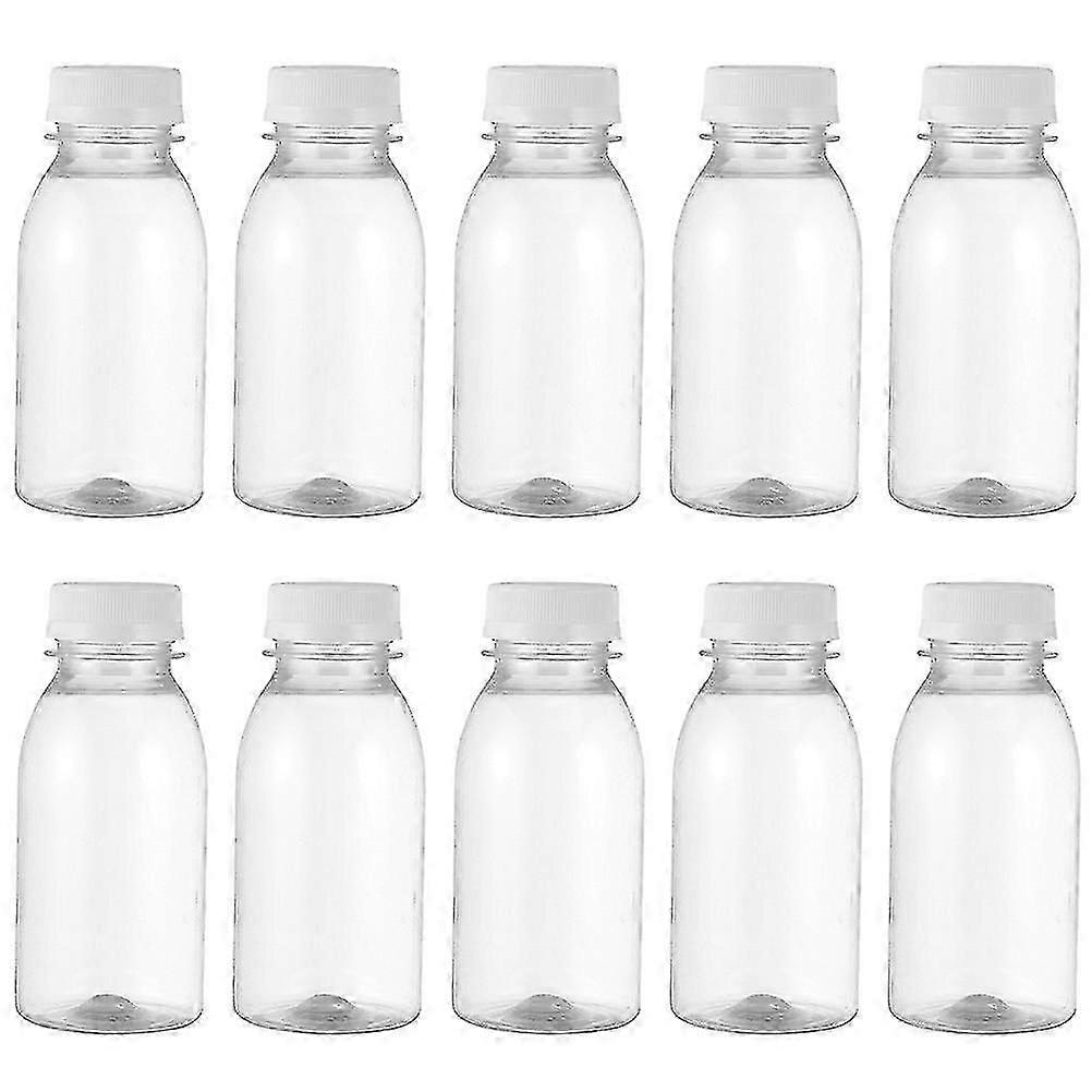 Klare 250 ml drikkeflasker for juice 10 stk plast utendørs vann