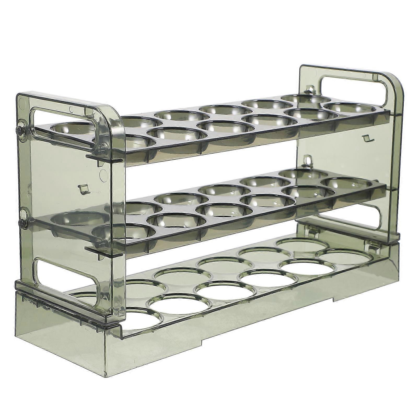 Worgeous 3 Layer Fridge Door Egg Holder and Organizer Stand for Egg Storage