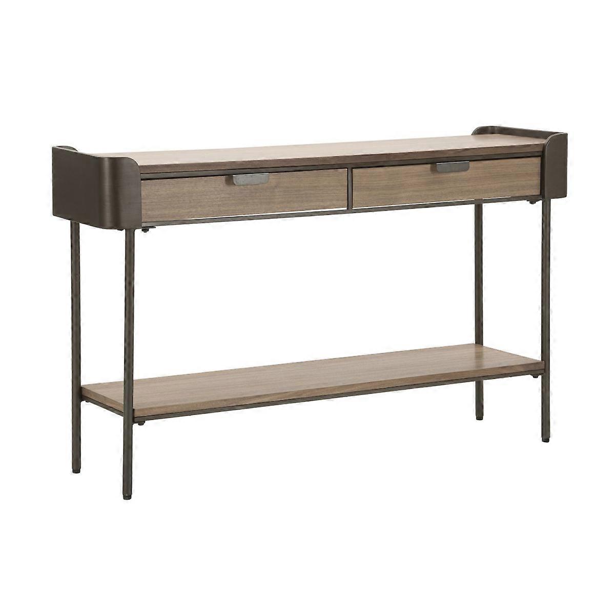MF609 Table console, Marron, Bois, 120x31x72 cm