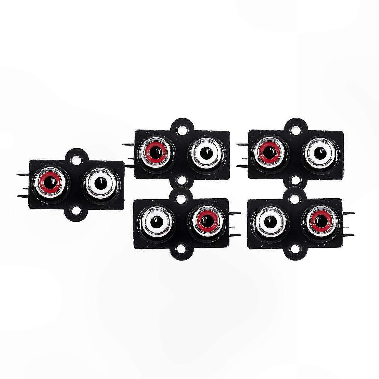 2-Pack PCB Mount Stereo AV Jack Connector for o Video Signals RCA Female Port Adapter Panel