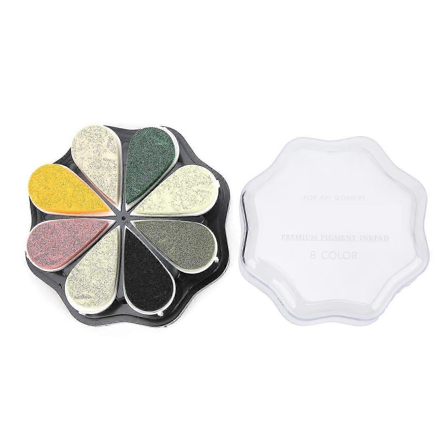 2025 Latest Model Stamp Pad Petal Shape Finger Creativity Ink Pad for DIY