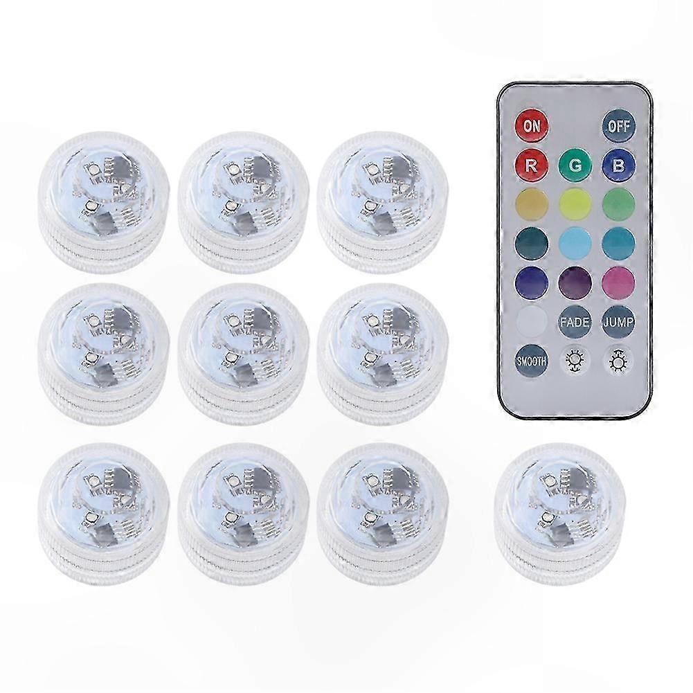 10 Pack Waterproof LED Candle Lights with Remote Control for Submersion Use