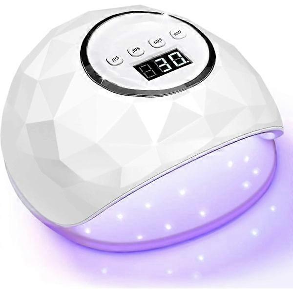 UV LED nail lamp, faster gel polish dryer, nail curing lamp with 4 timer settings LCD screen.