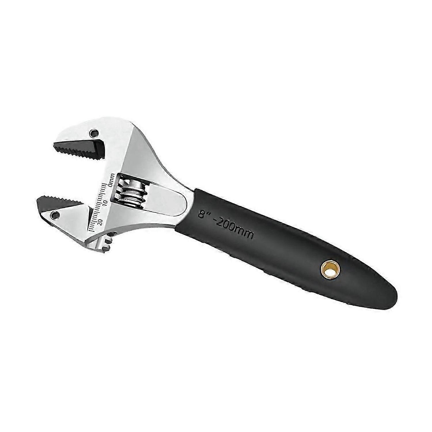 Ratchet Adjustable Wrench Self-Tightening Adjustable Wrench Multi-Function Large Opening Bathroom Wrench 8 Inches