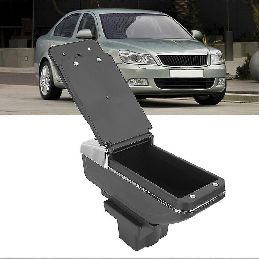 Central Storage Armrest Box Accessory for Octavia A5 Black