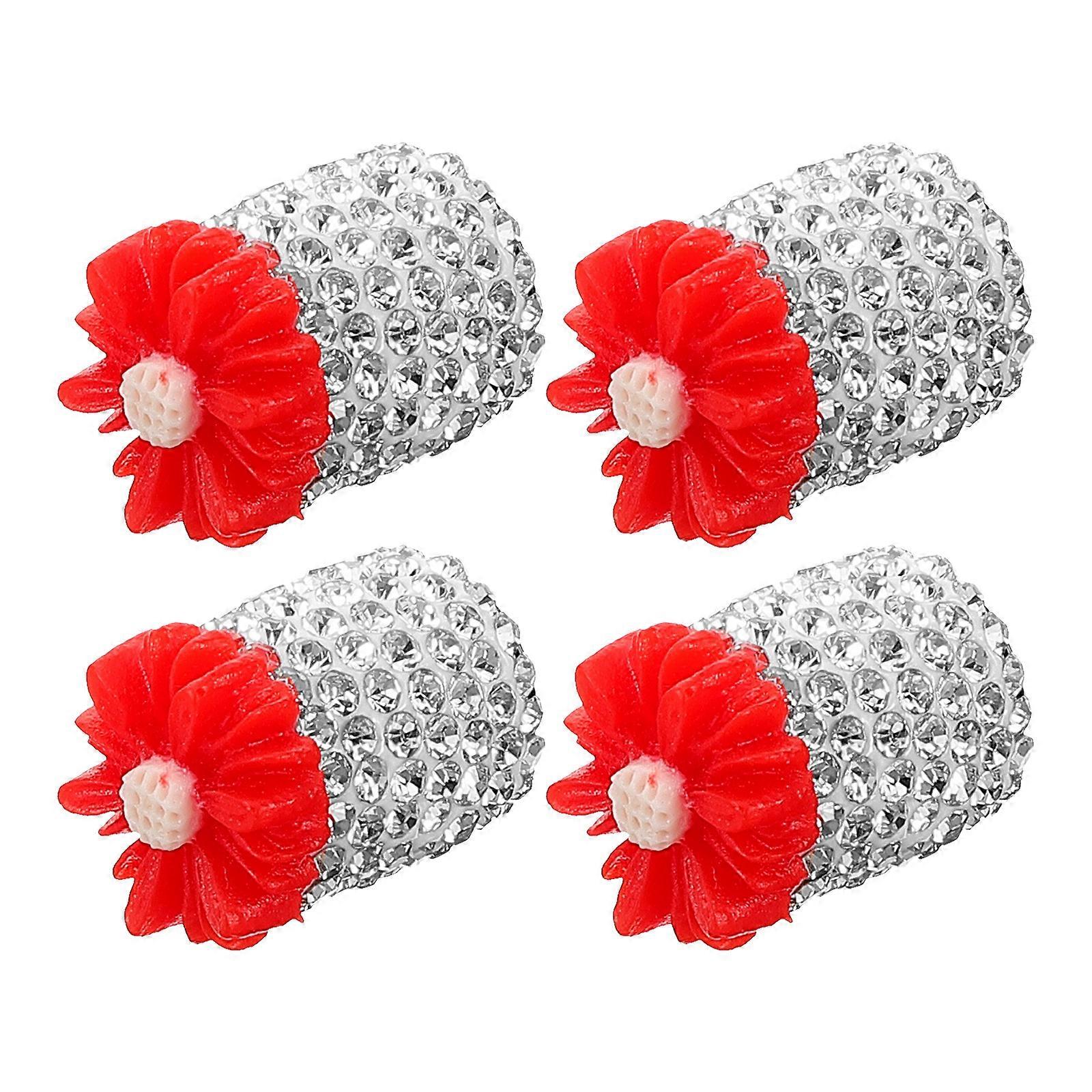 Tire Valve Stem Caps for Car Use Rubber Bling Valve Caps 8Pcs Covers
