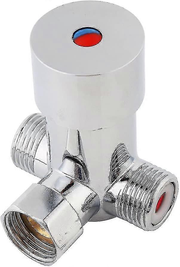 G1/2 Hot Cold Water Mixing Valve, 3-way Thermostatic Mixer Temperature Control Valve SX