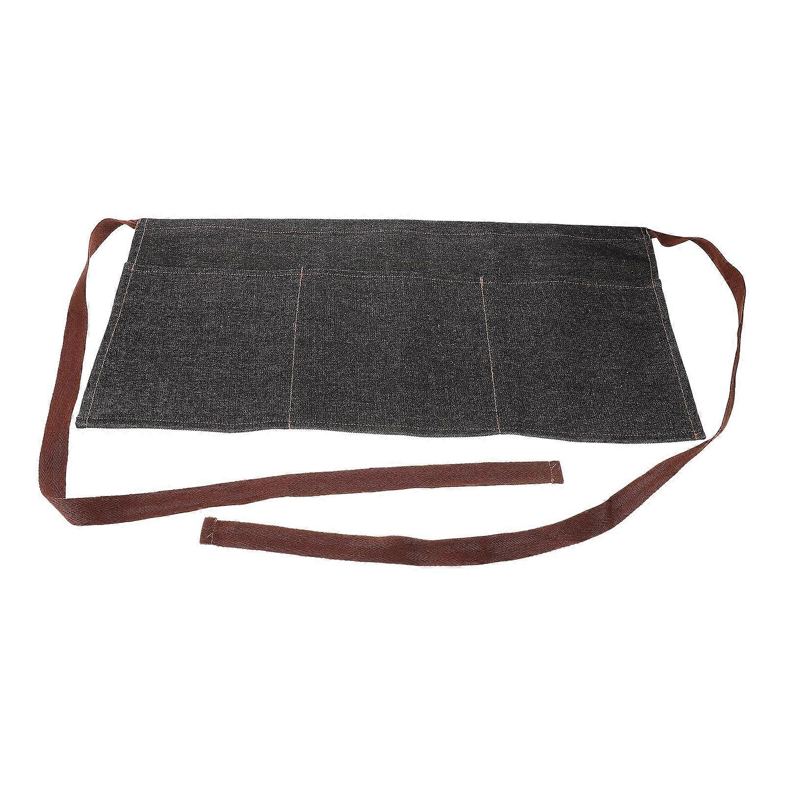 Waist Apron Short Serving Aprons Featuring 3 Pockets 5Pcs