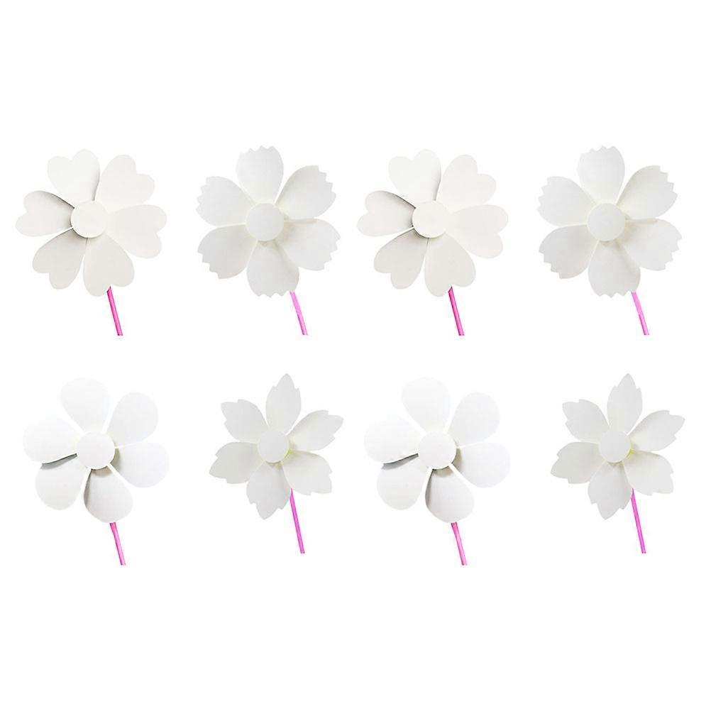 Graffiti Windmill Toy for Children Creative Activities Paper Material White Color Training 8Pcs