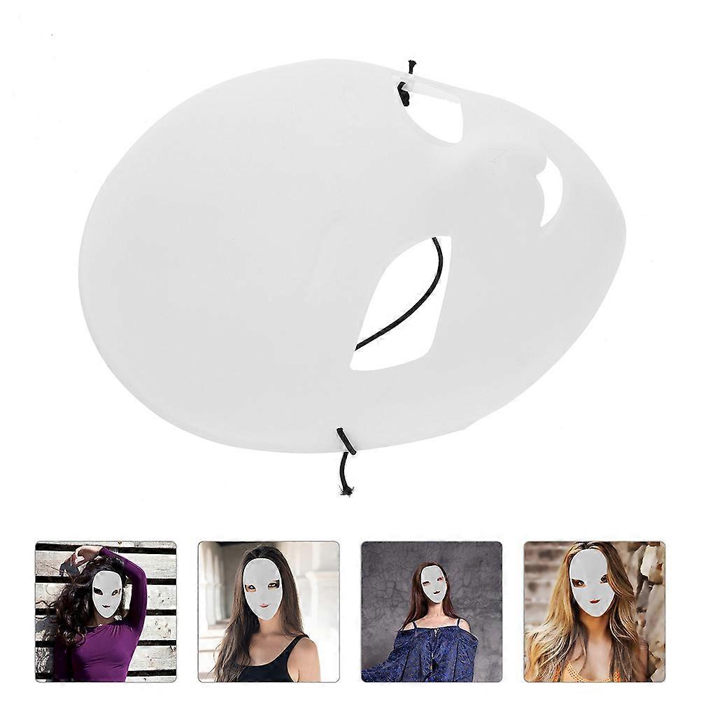 DIY Blank Mask White Plastic Masquerade Mask for 8Pcs Pack