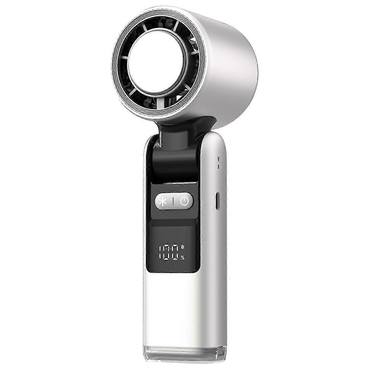 Handheld Fan Usb Charging Adjustable Speed Digital Display Fan,C