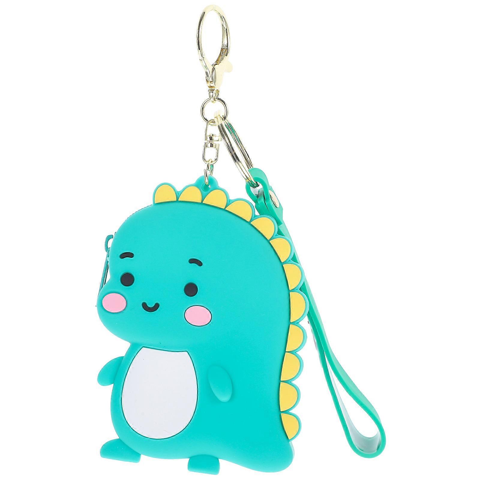 Key Chain Silicone Dinosaur Shape Pendant for Storage Use 5Pcs Set