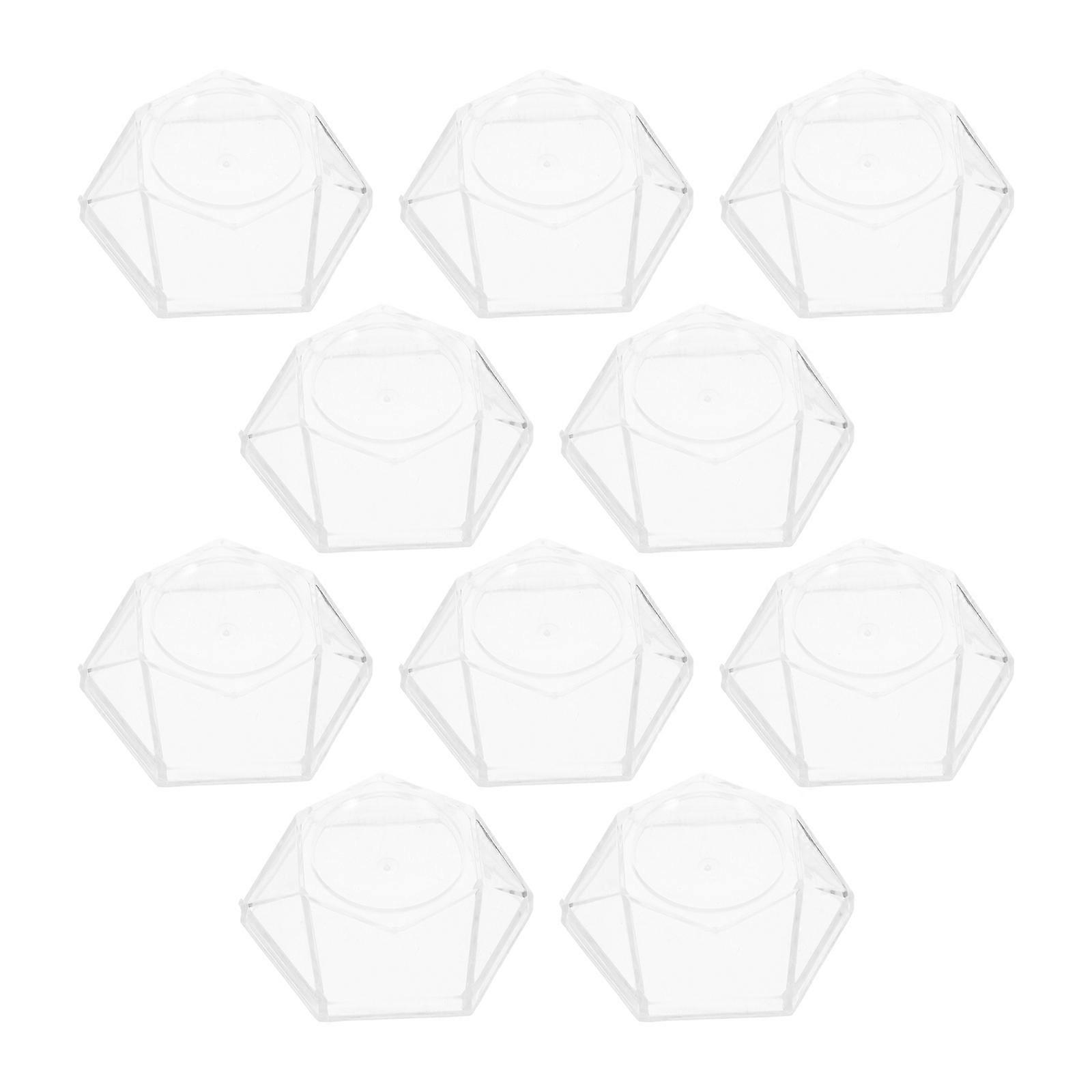 Mineral Specimen Display Stand Clear Acrylic for Storage 10Pcs