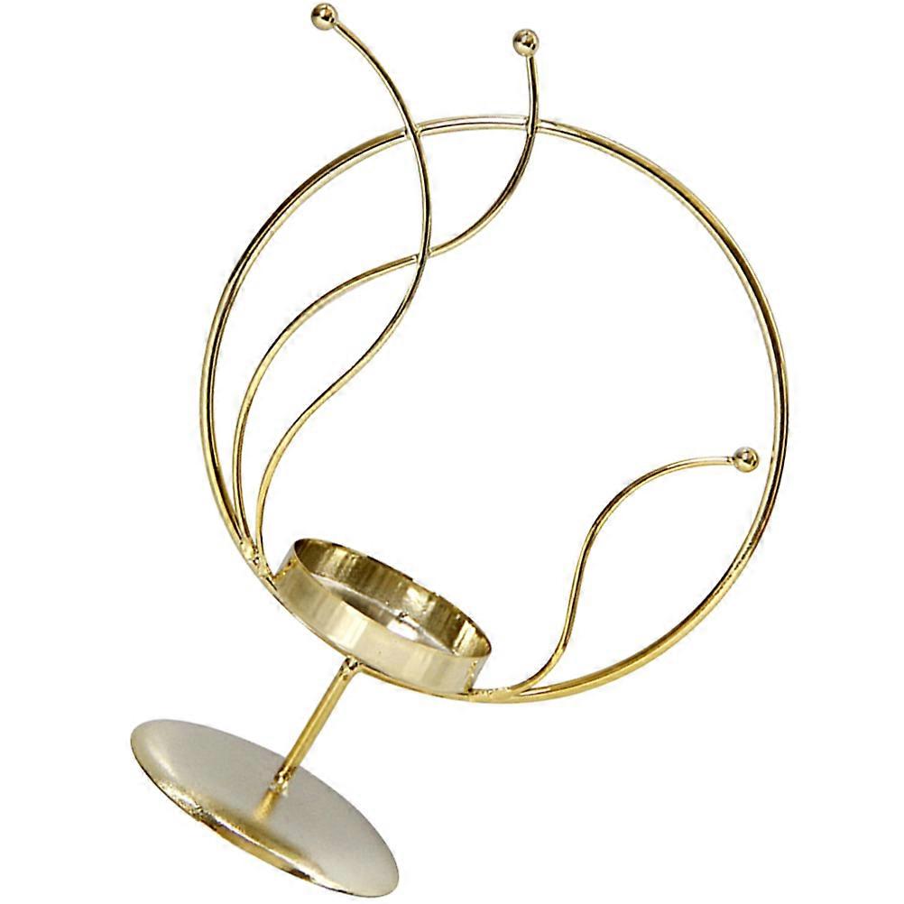 Golden Tea Light Candle Holder Metal for Desktop with 3Pcs Set