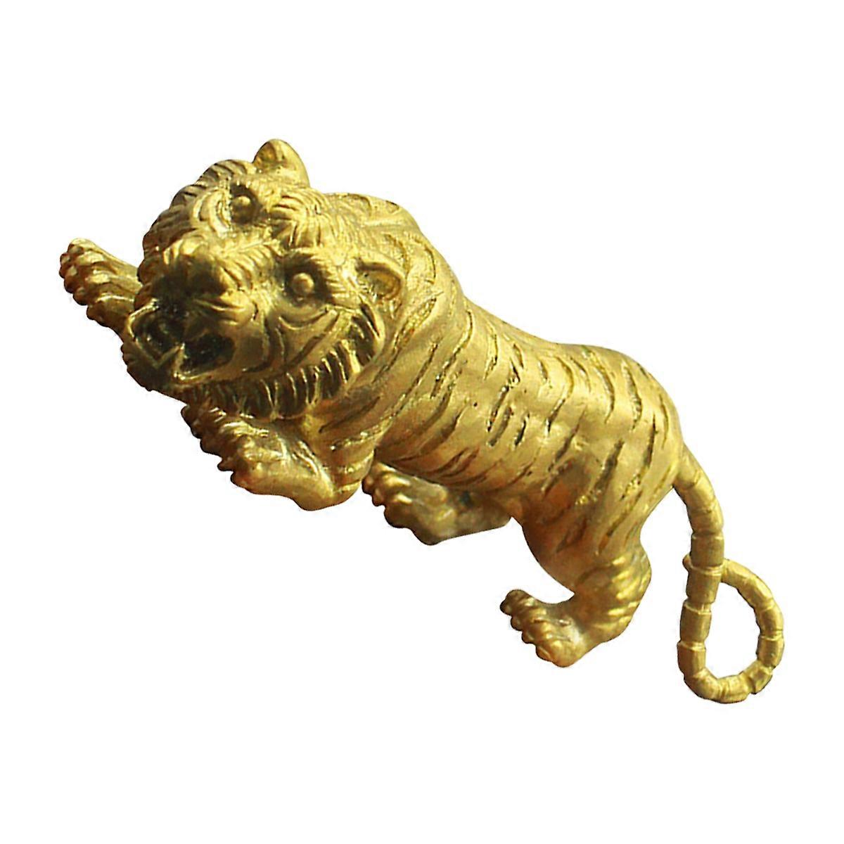 Copper Tiger Sculpture Tiger Statue for Decoration 3Pcs Figurine