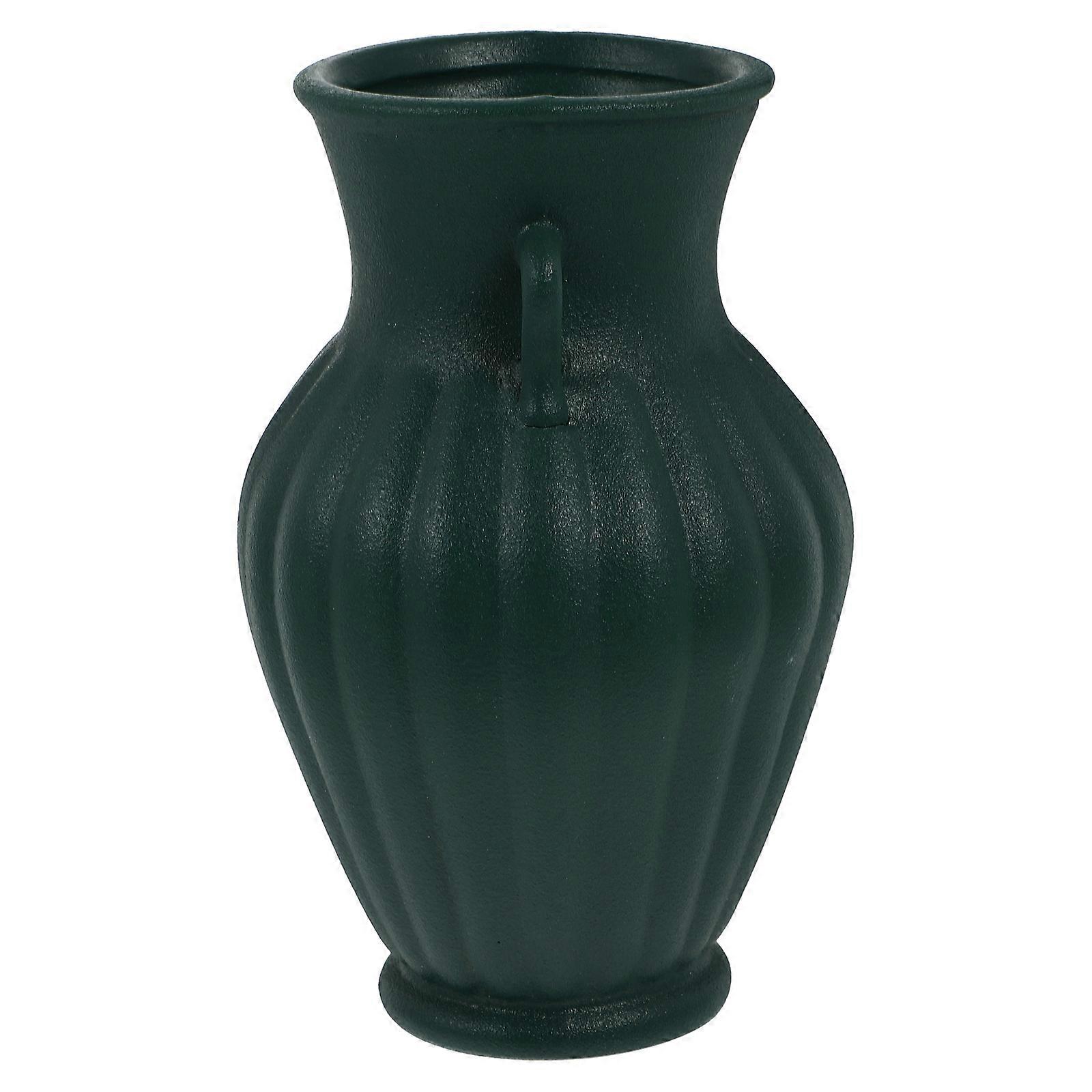 Decorative Ceramic Vase for Home Use 2Pcs Green Flower Arrangement Ornament
