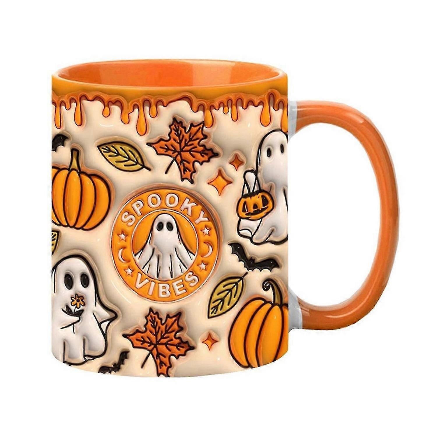 3D Halloween Coffee Cup Ceramic Espresso Cup with Handle 350ml SP-3