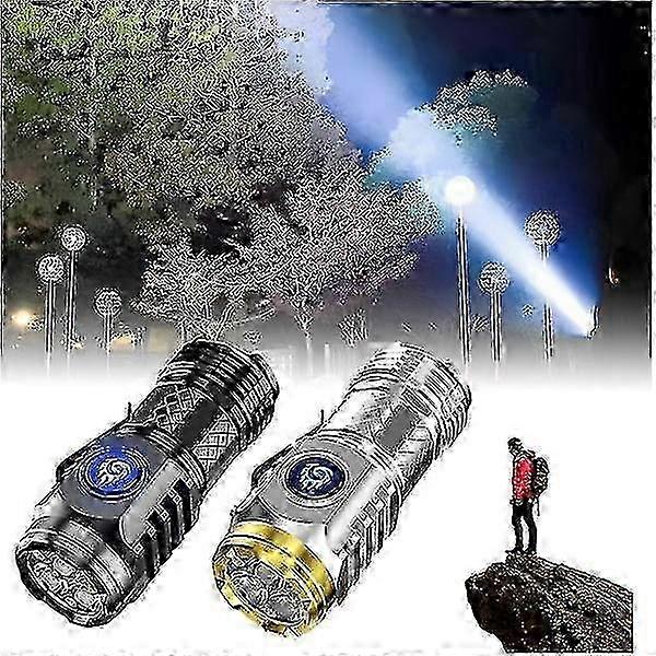 Three-Eyed Monster Mini Flashlight - High Lumen Rechargeable Flashlight - Super Bright 9000 Lumens LED Flashlight - 5 Modes, 10 Hours Runtime