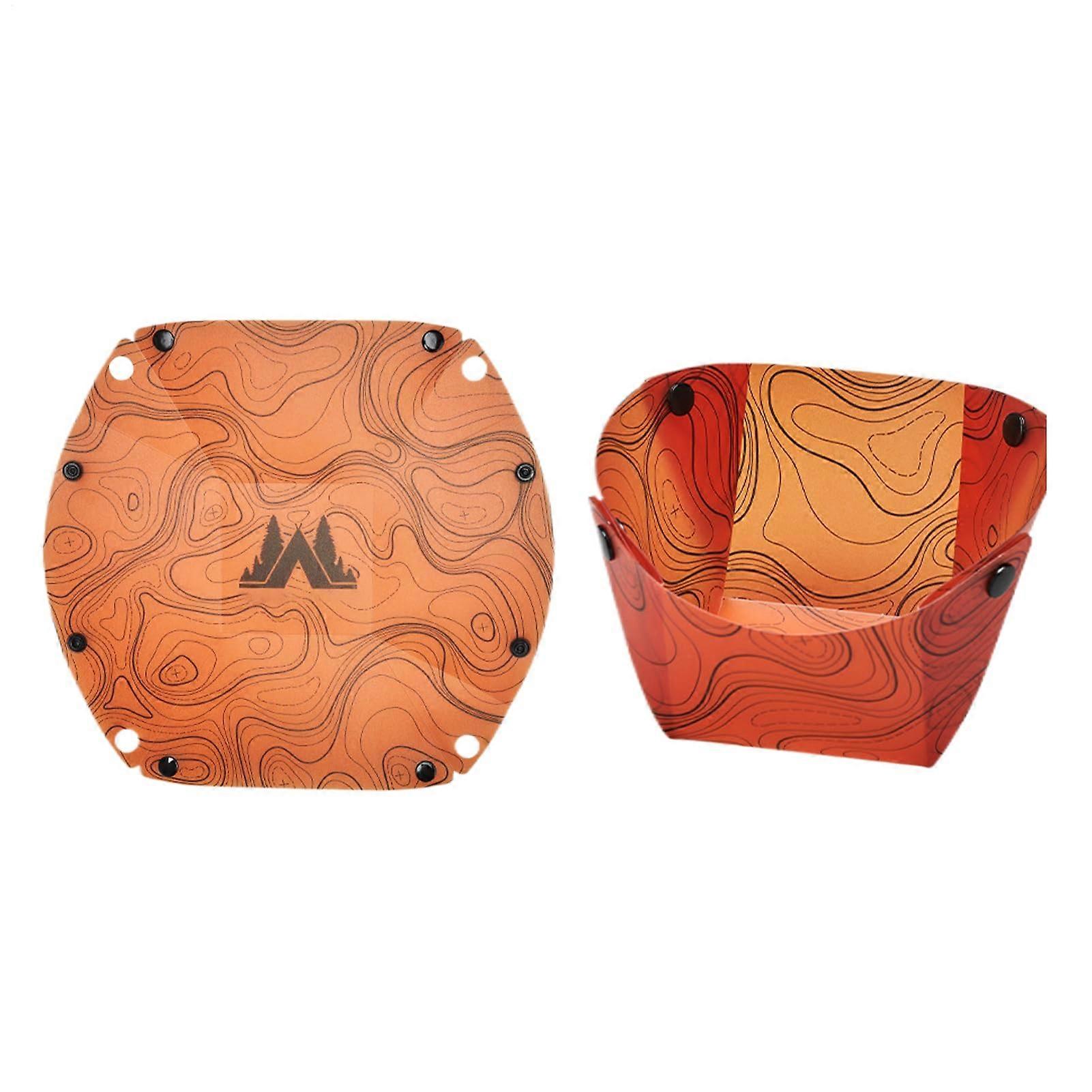 Foldable Bowl Travel Tableware Collapsible Camping Dishware Two Size Set 28x23x14 cm and 18x15x10 cm