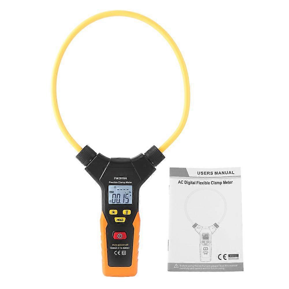 PEAKMETER PM2019A المحمولة الرقمية مرنة المشبك متر 3000A AC الحالي المتعدد