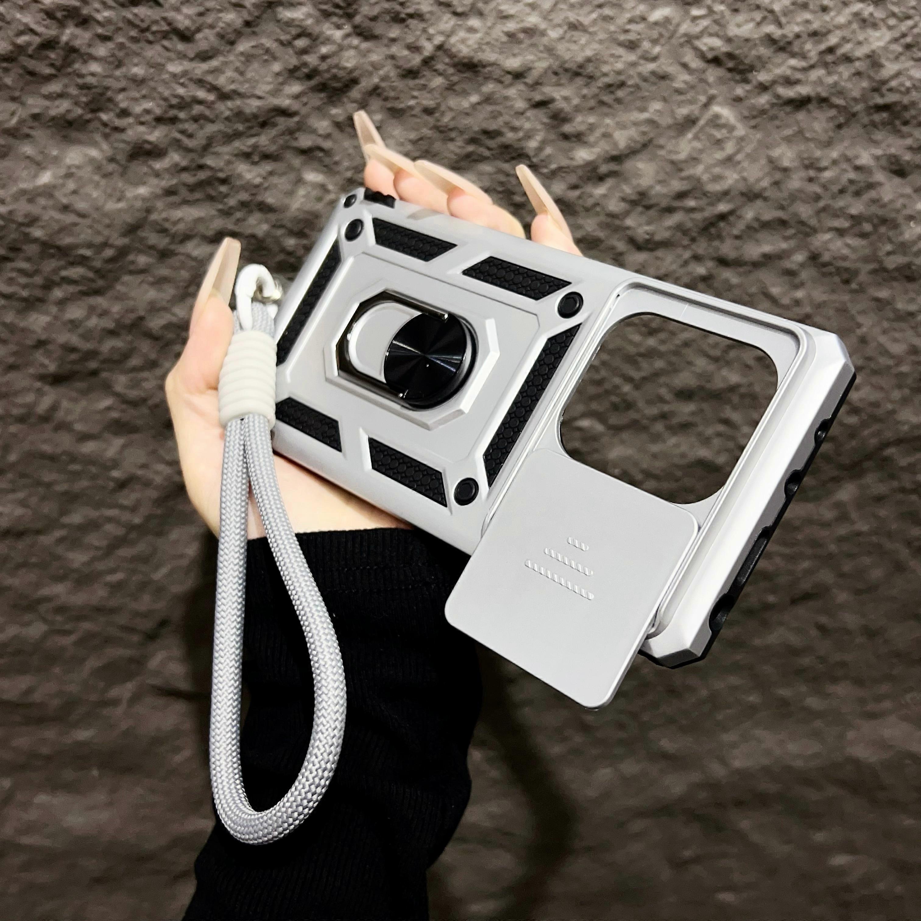 For Xiaomi 14T Pro Case Car Magnetic Ring Stand With Lanyard Slide Camera Protection Armor Shockproof Cover for Redmi 14C 13C