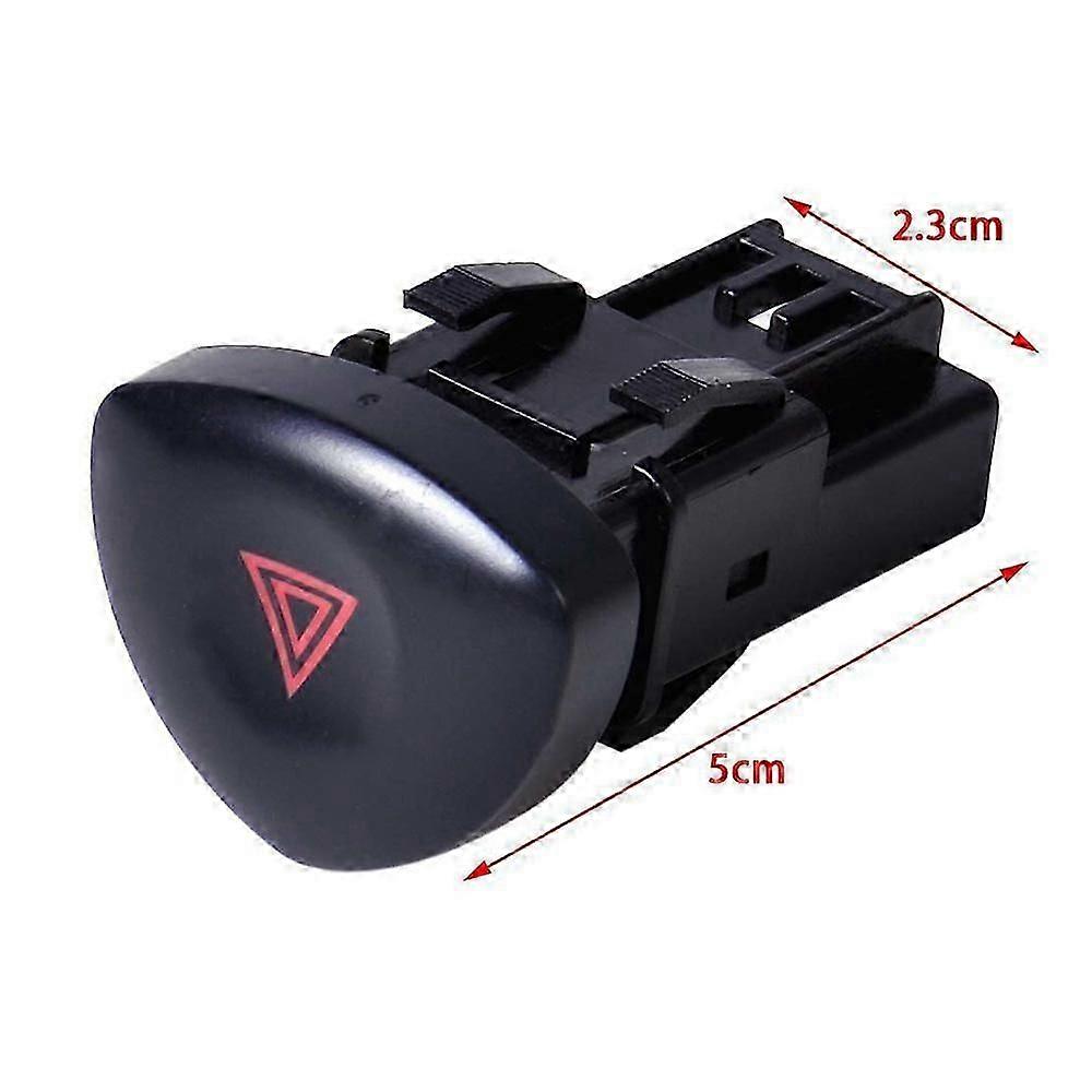 Emergency Hazard Lights Warning Switch Button Plastic & Metal High Reliability Warning Switch Button Fit For Renault Clio II