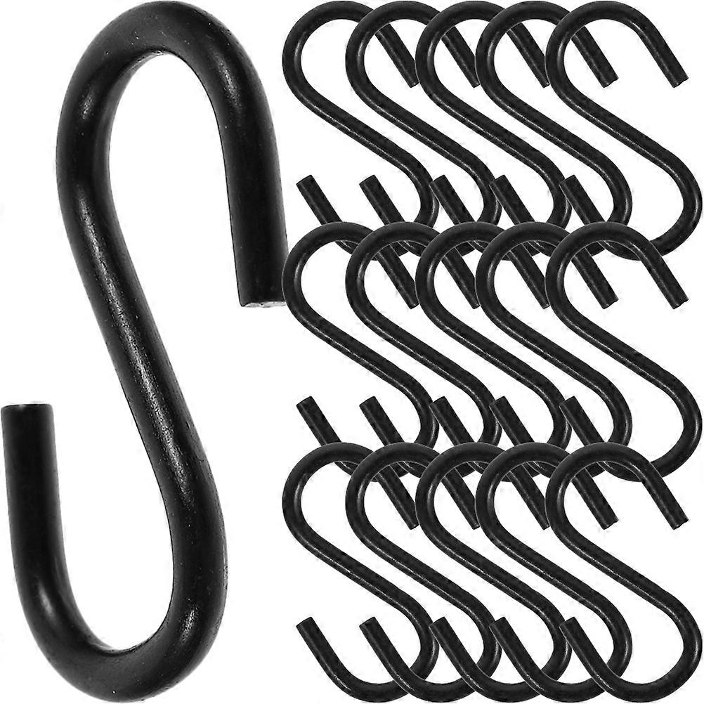 Iron Hooks Multipurpose S Hooks for Hanging Wardrobe 1250Pcs Black