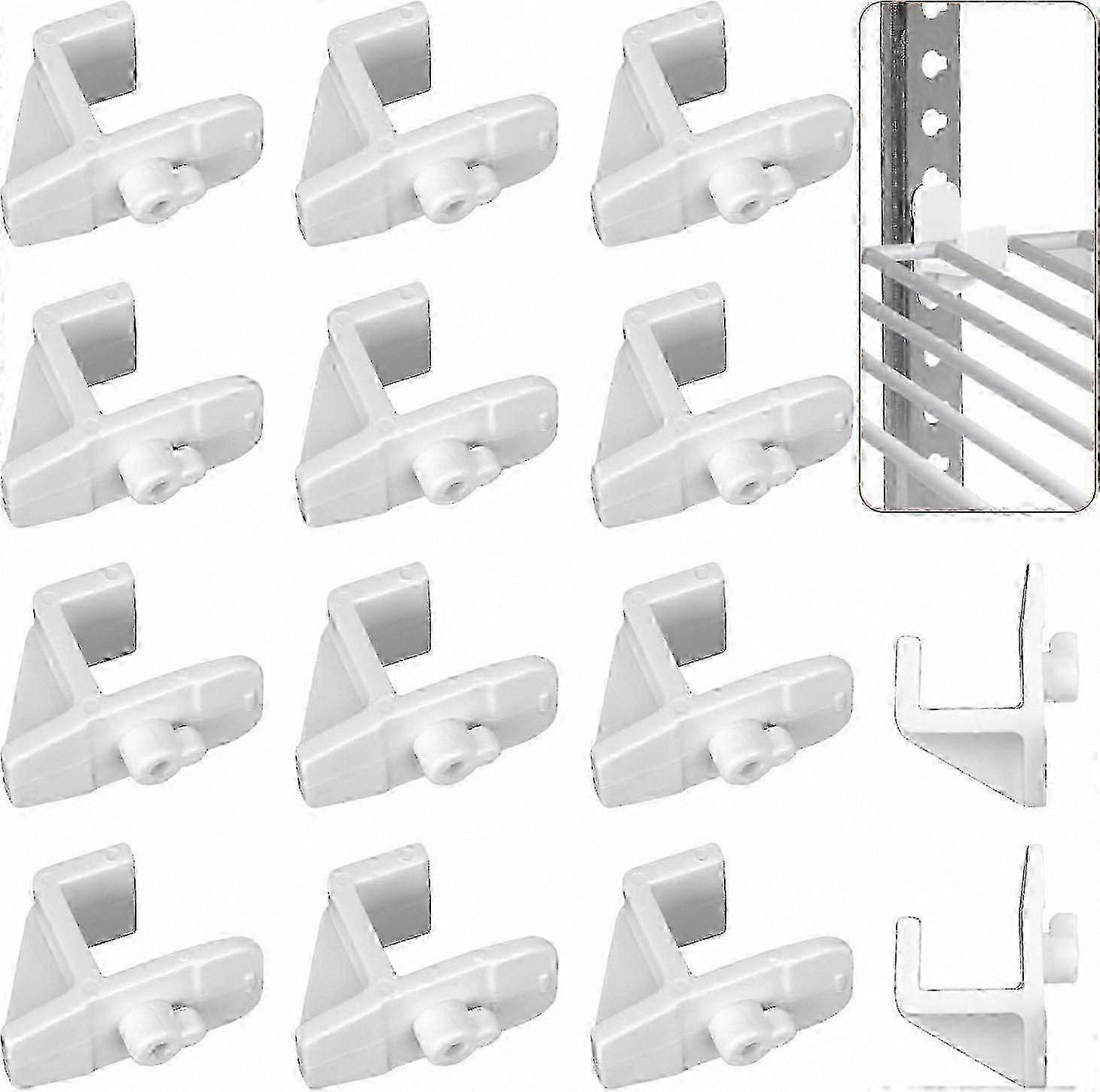 14-Piece Refrigerator Shelf Clips, Freezer & Cooler Shelf Support Brackets