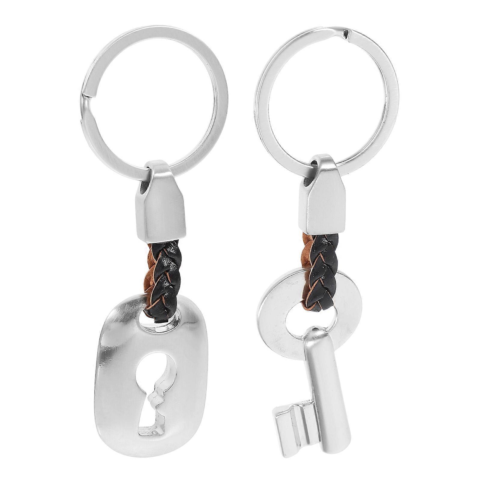 Fashion Rectangular Couples Keychain Suitable For Gift Giving With Unique Style 4Pcs