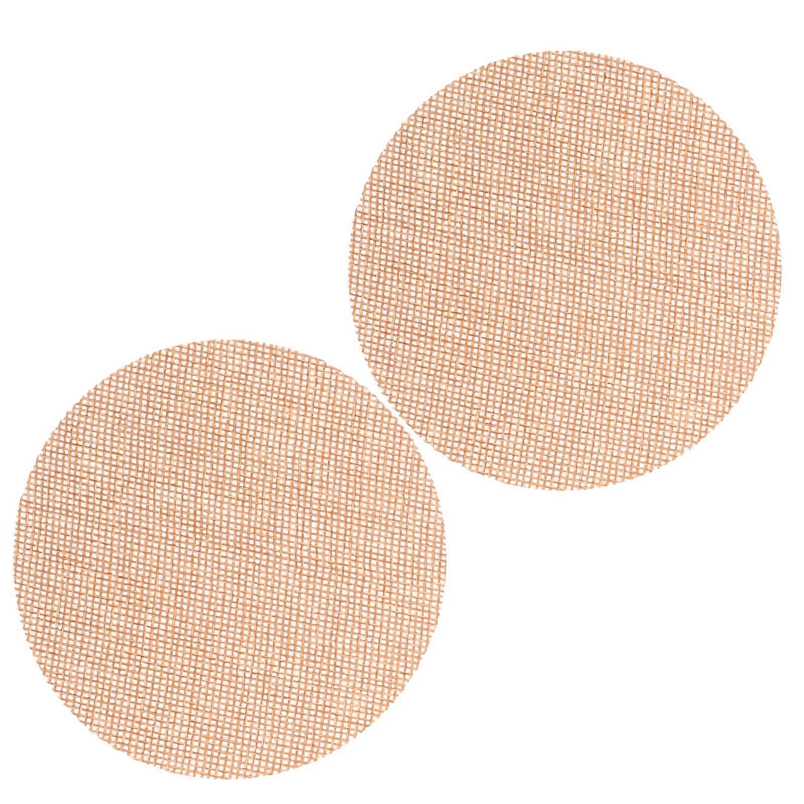 Round Lampshade Diffuder Simple Design Light Brown Color For Studio And Restaurant 2Pcs