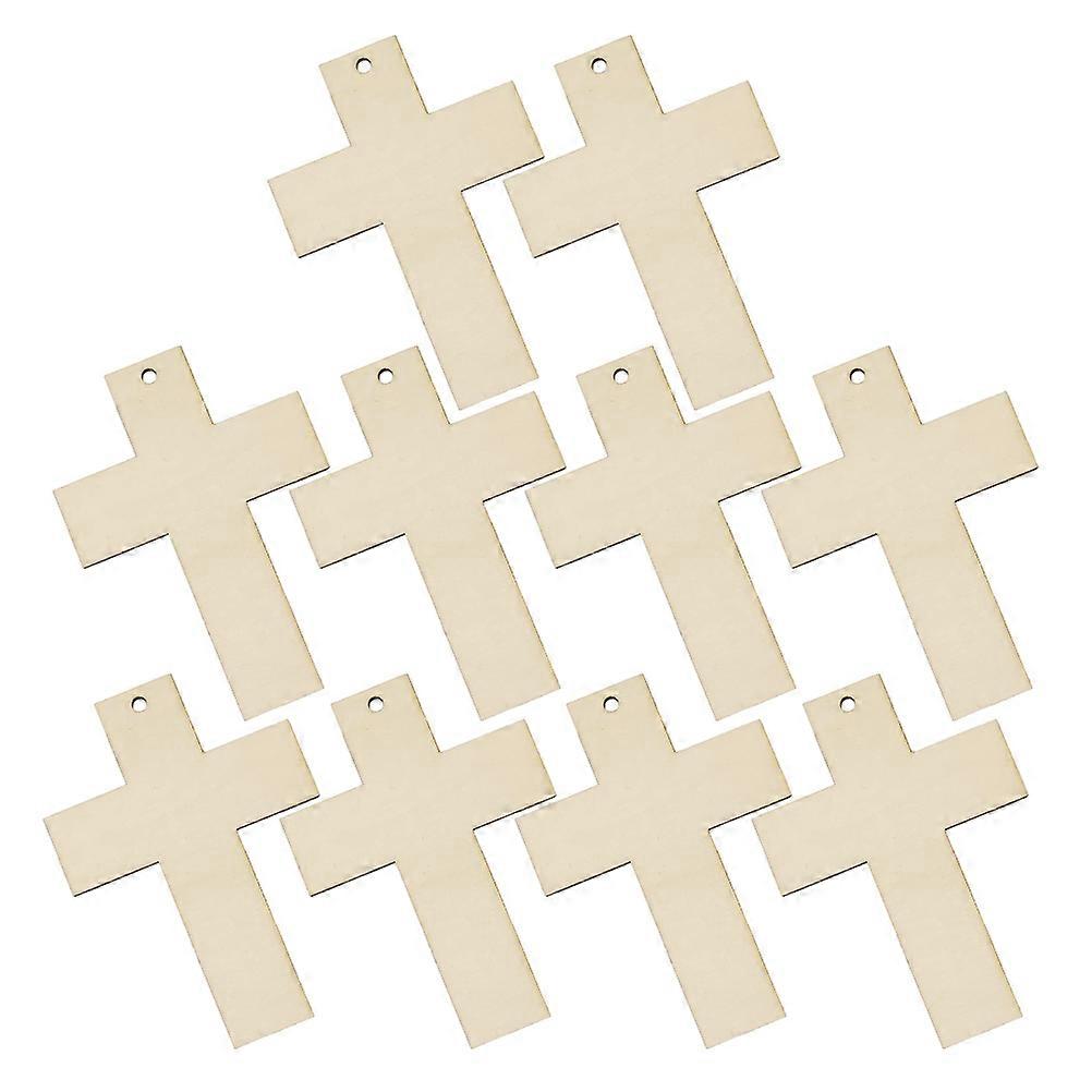 Wooden Cross Pendant for Craft Making 20Pcs Unpainted Wood Cross DIY Material