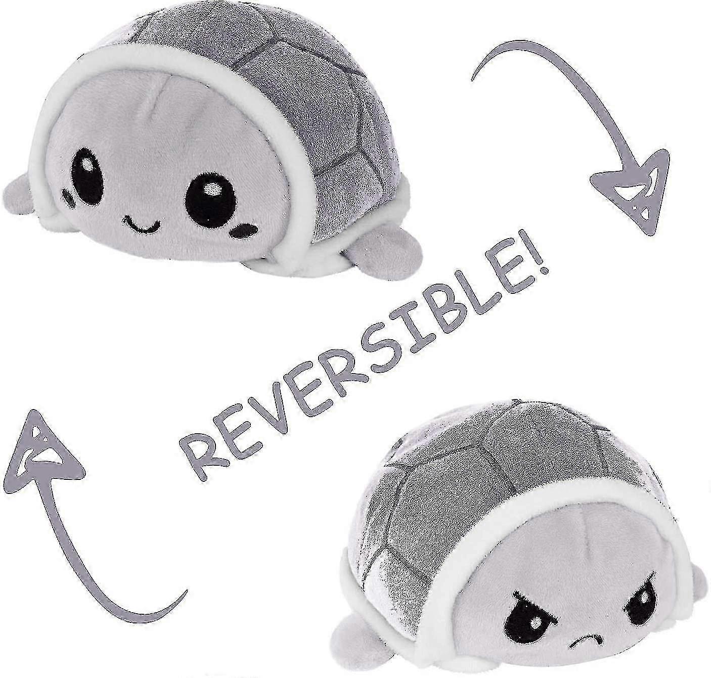 Plush Turtle Stuffed Animal Toys,reversible Turtle Plushie Dolls, Show Your Mood Without Saying A Word! Purple 2025