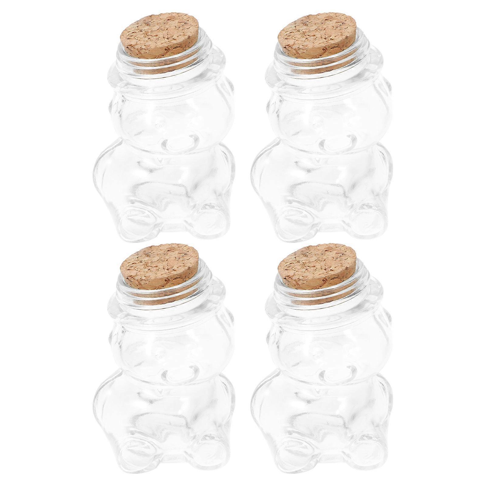Bear Storage Jar for Storage 8Pcs Transparent Candy Bottles