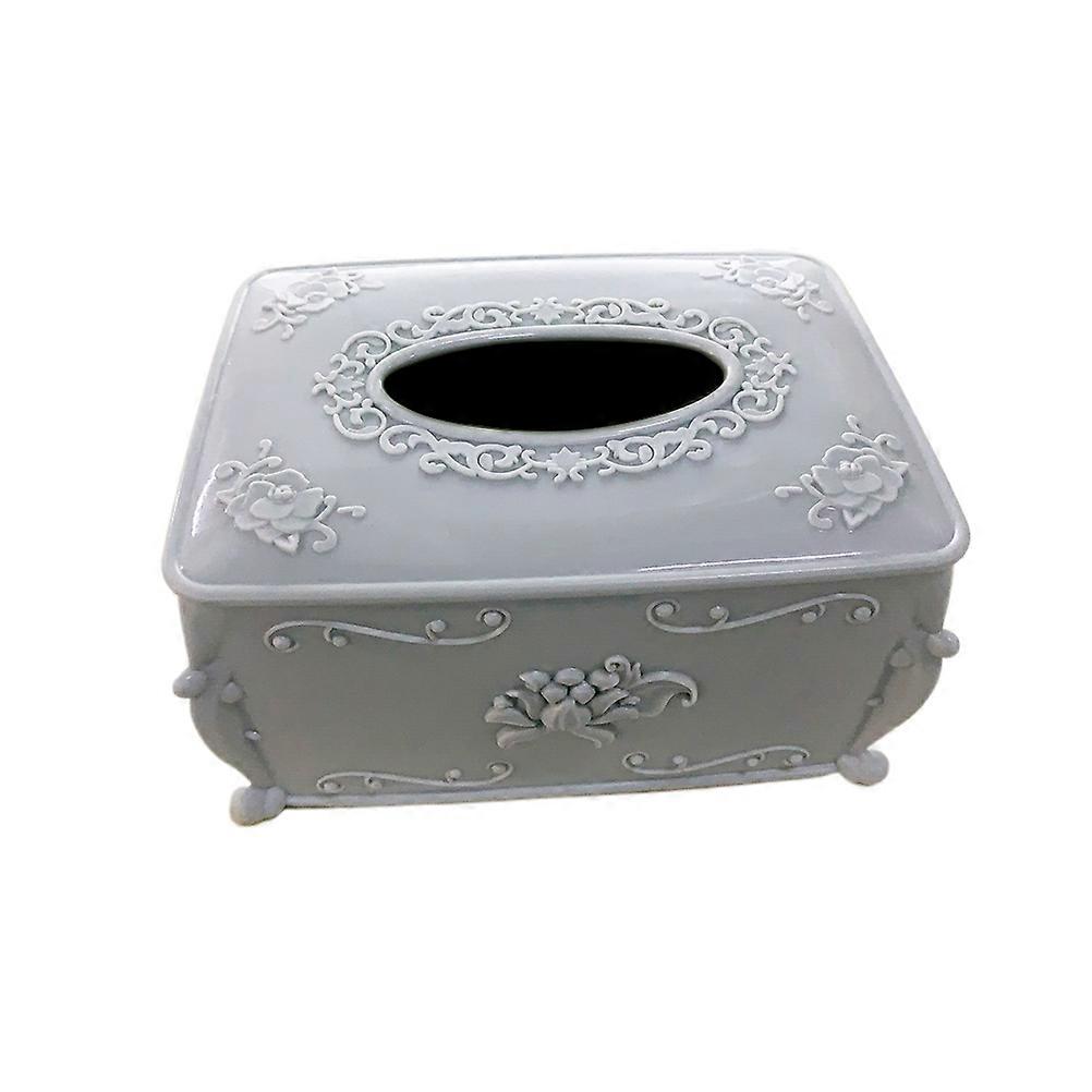 European Style Tissue Box Plastic Paper Holder for Napkin Storage 2Pcs