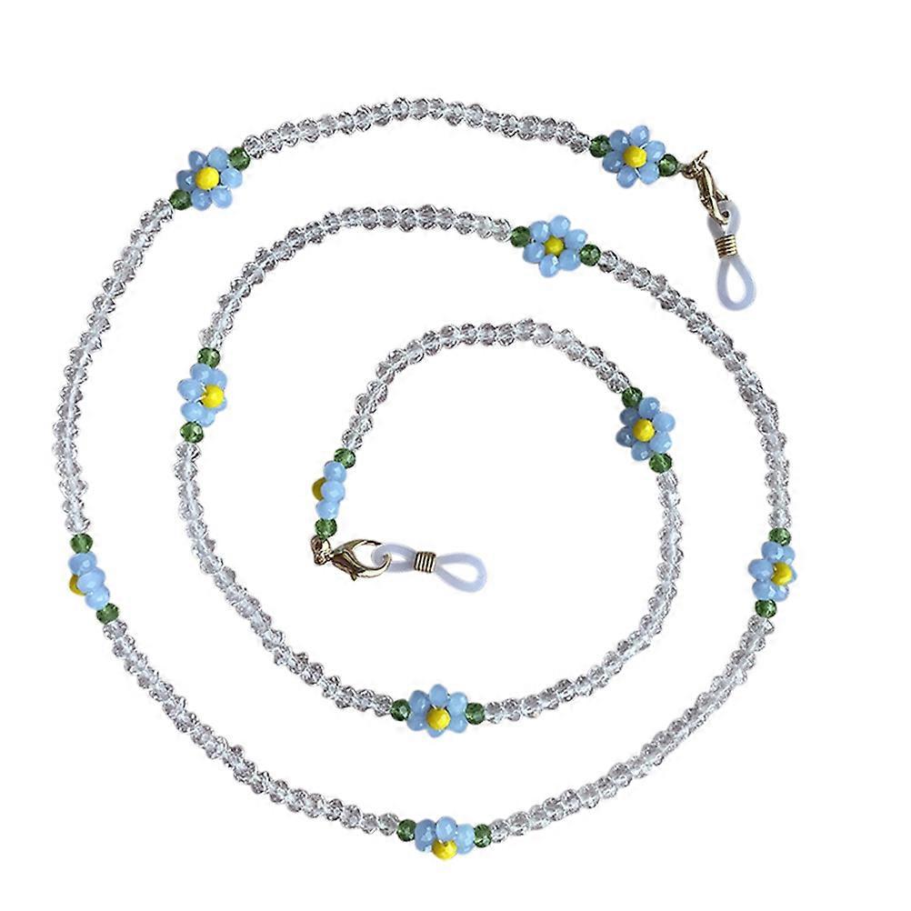 Mask Hanging Chain Crystal Beads Necklace for Eyeglasses 3Pcs Set
